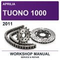 2011 Aprilia Tuono 1000 Workshop Service & Repair Manual