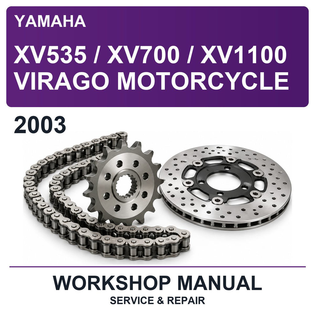 2003 Yamaha XV535 / XV700 / XV1100 Virago Motorcycle Workshop Service & Repair Manual