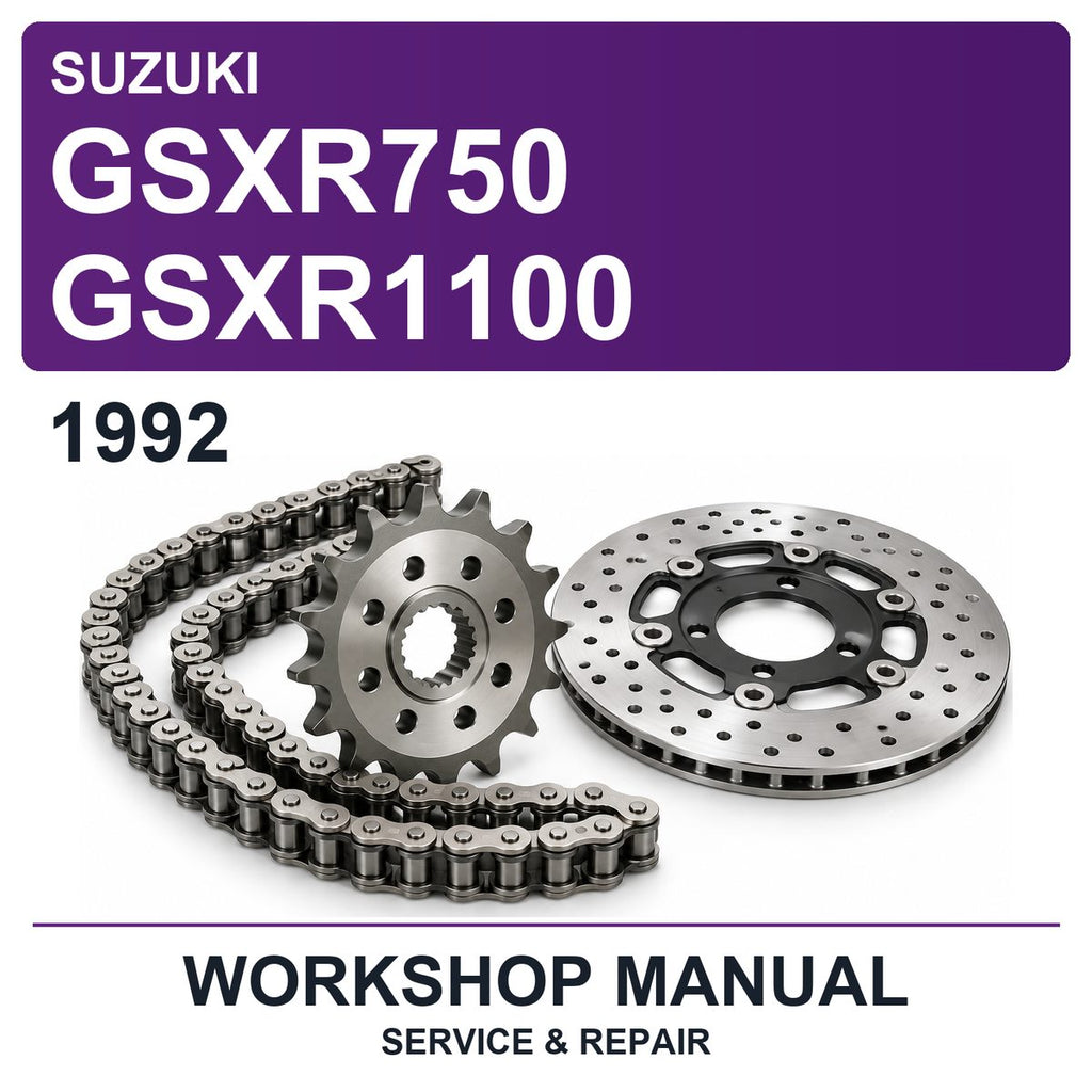 1992 Suzuki GSXR750 GSXR1100 Workshop Service & Repair Manual