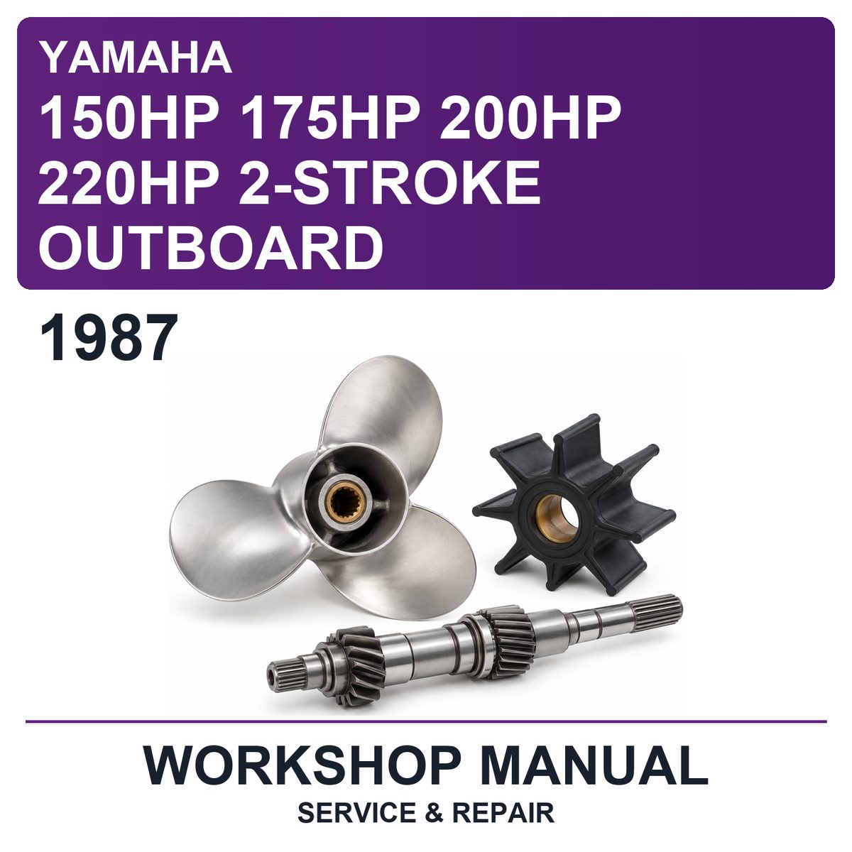 1987 Yamaha 150HP 175HP 200HP 220HP 2-Stroke Outboard Workshop Service & Repair Manual