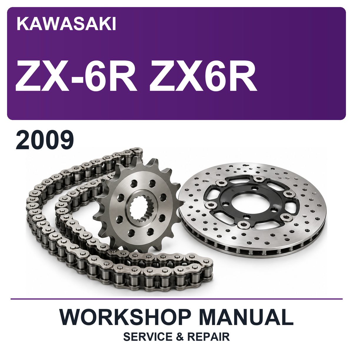2009 Kawasaki ZX-6R ZX6R Workshop Service & Repair Manual