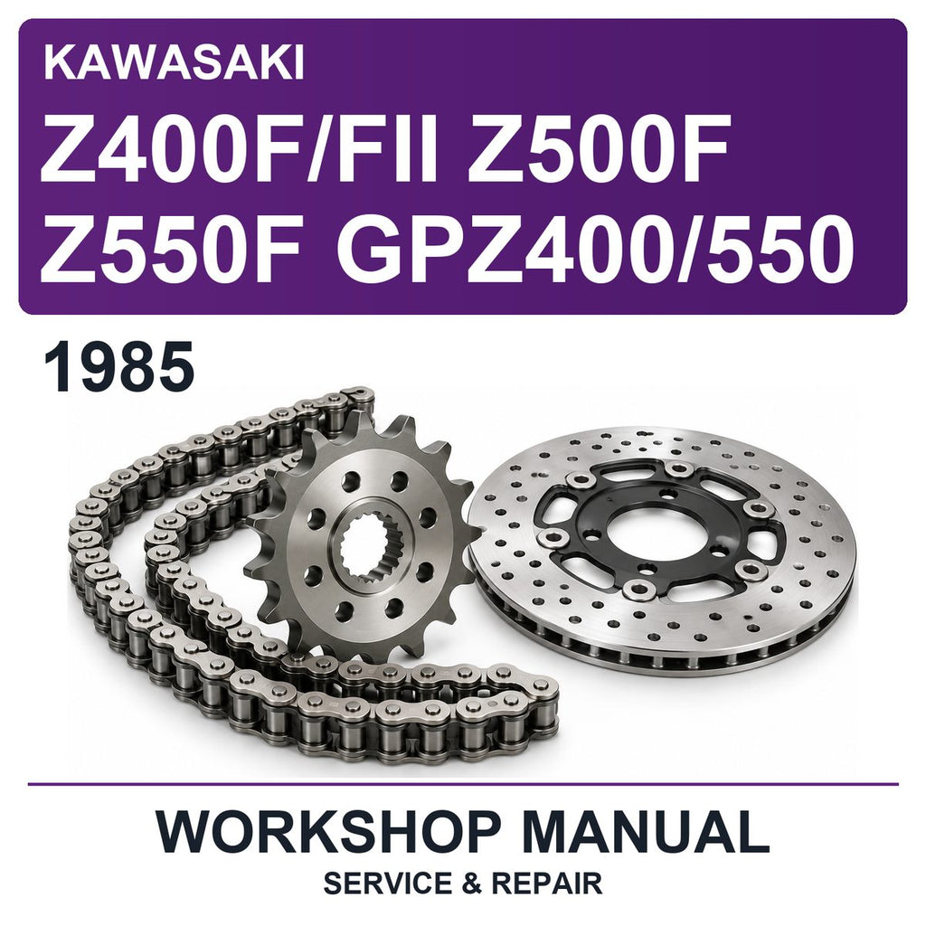 1985 Kawasaki Z400F/FII Z500F Z550F GPZ400/550 Workshop Service & Repair Manual