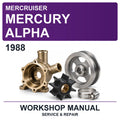 1988 Mercury Mercruiser Alpha Workshop Service & Repair Manual