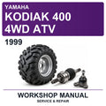 1999 Yamaha Kodiak 400 4WD ATV Workshop Service & Repair Manual