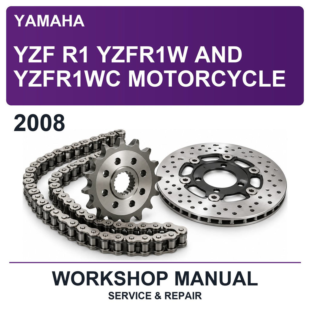 2008 Yamaha YZF R1 YZFR1W And YZFR1WC Motorcycle Workshop Service & Repair Manual