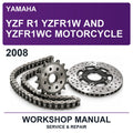 2008 Yamaha YZF R1 YZFR1W And YZFR1WC Motorcycle Workshop Service & Repair Manual
