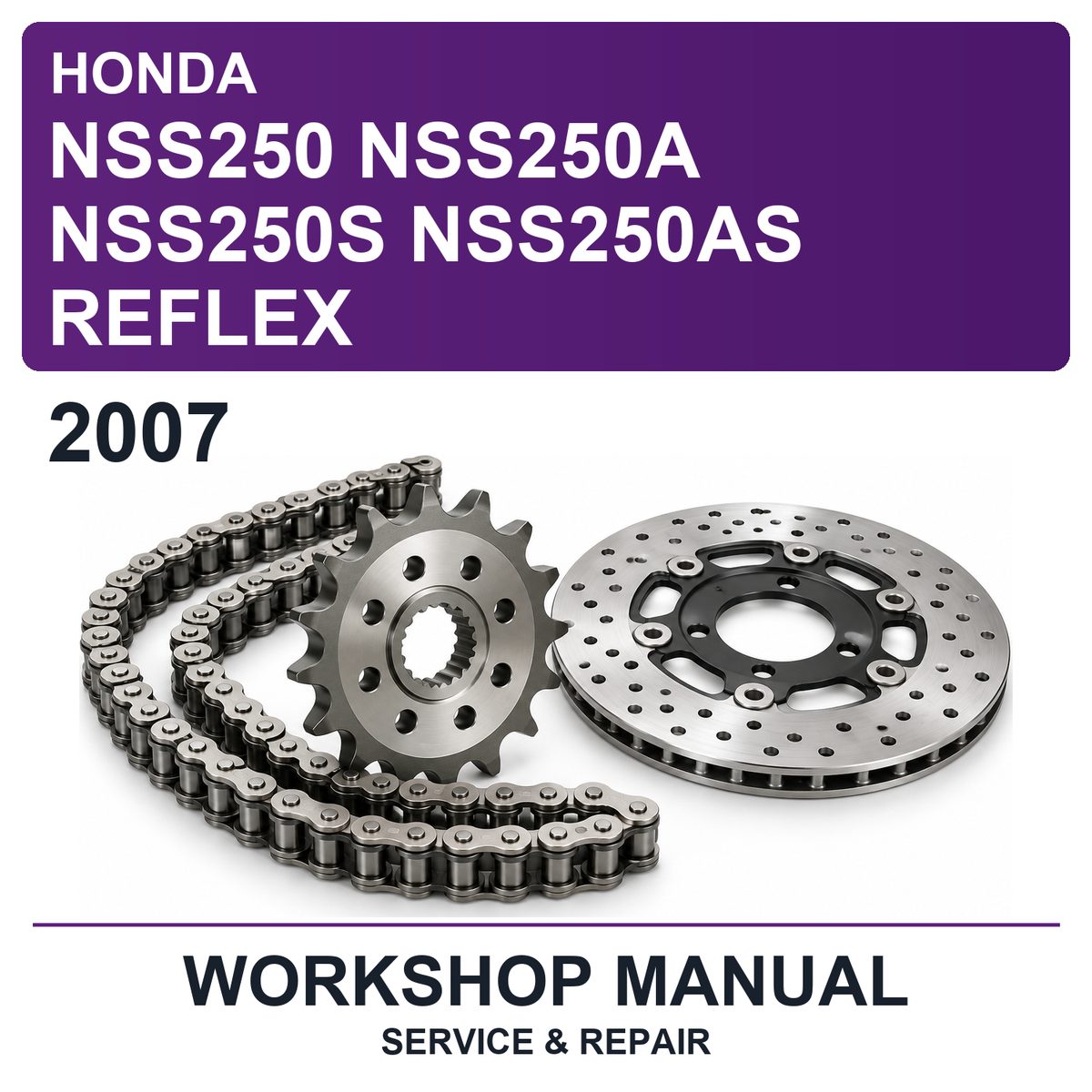 2007 Honda NSS250 NSS250A NSS250S NSS250AS Reflex Workshop Service & Repair Manual