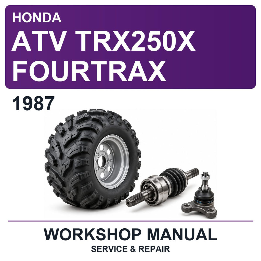 1987 Honda ATV TRX250X Fourtrax Workshop Service & Repair Manual