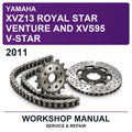 2011 Yamaha XVZ13 Royal Star Venture And XVS95 V-Star Workshop Service & Repair Manual