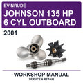 2001 Evinrude Johnson 135 HP 6 Cyl Outboard Workshop Service & Repair Manual