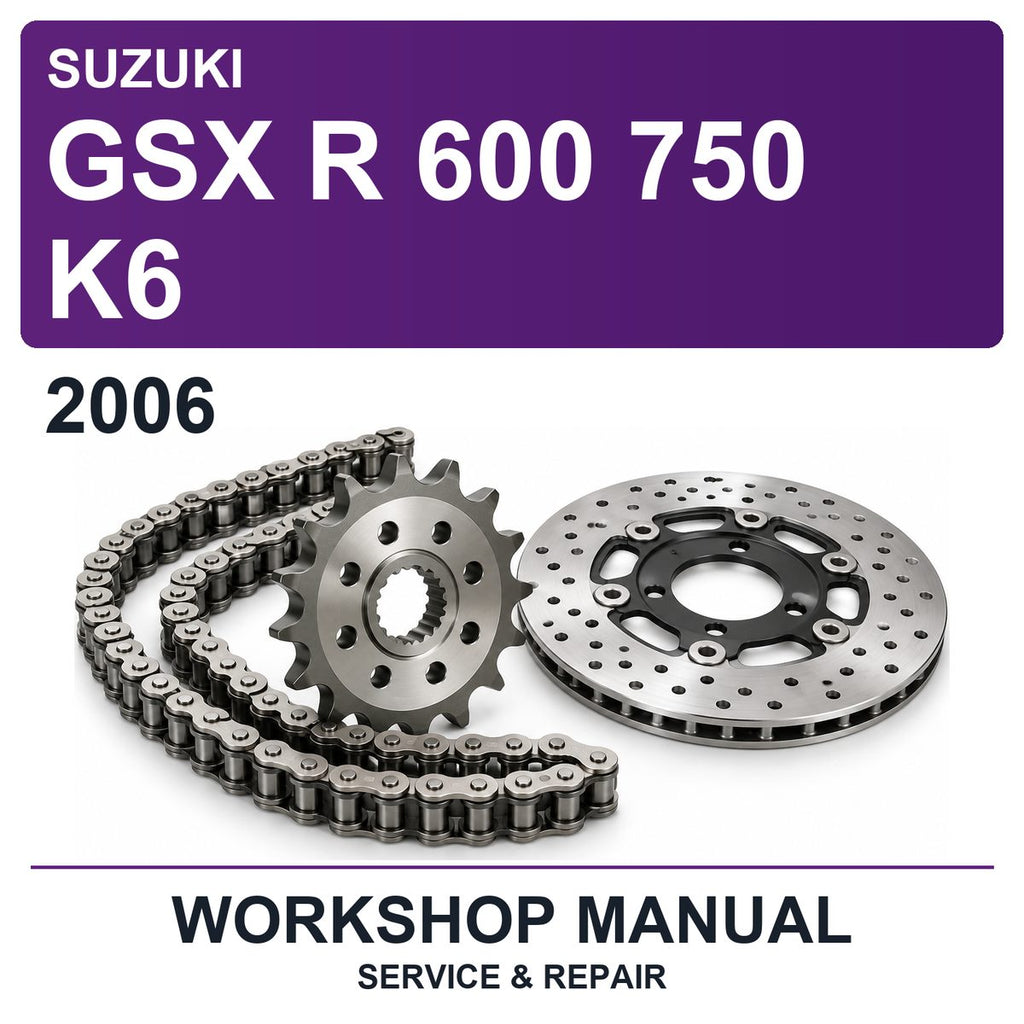 2006 Suzuki Gsx R 600 750 K6 Workshop Service & Repair Manual