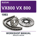 1993 Suzuki VX800 VX 800 Workshop Service & Repair Manual