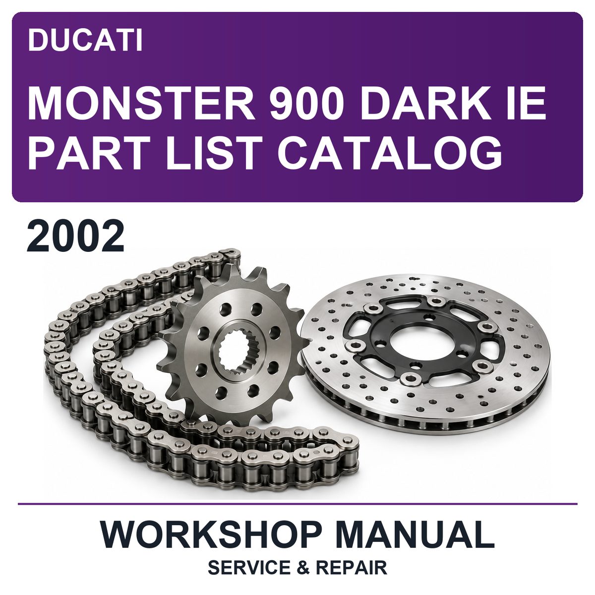 2002 Ducati Monster 900 Dark Ie Part List Catalog Workshop Service & Repair Manual