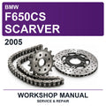 2005 BMW F650CS Scarver Workshop Service & Repair Manual