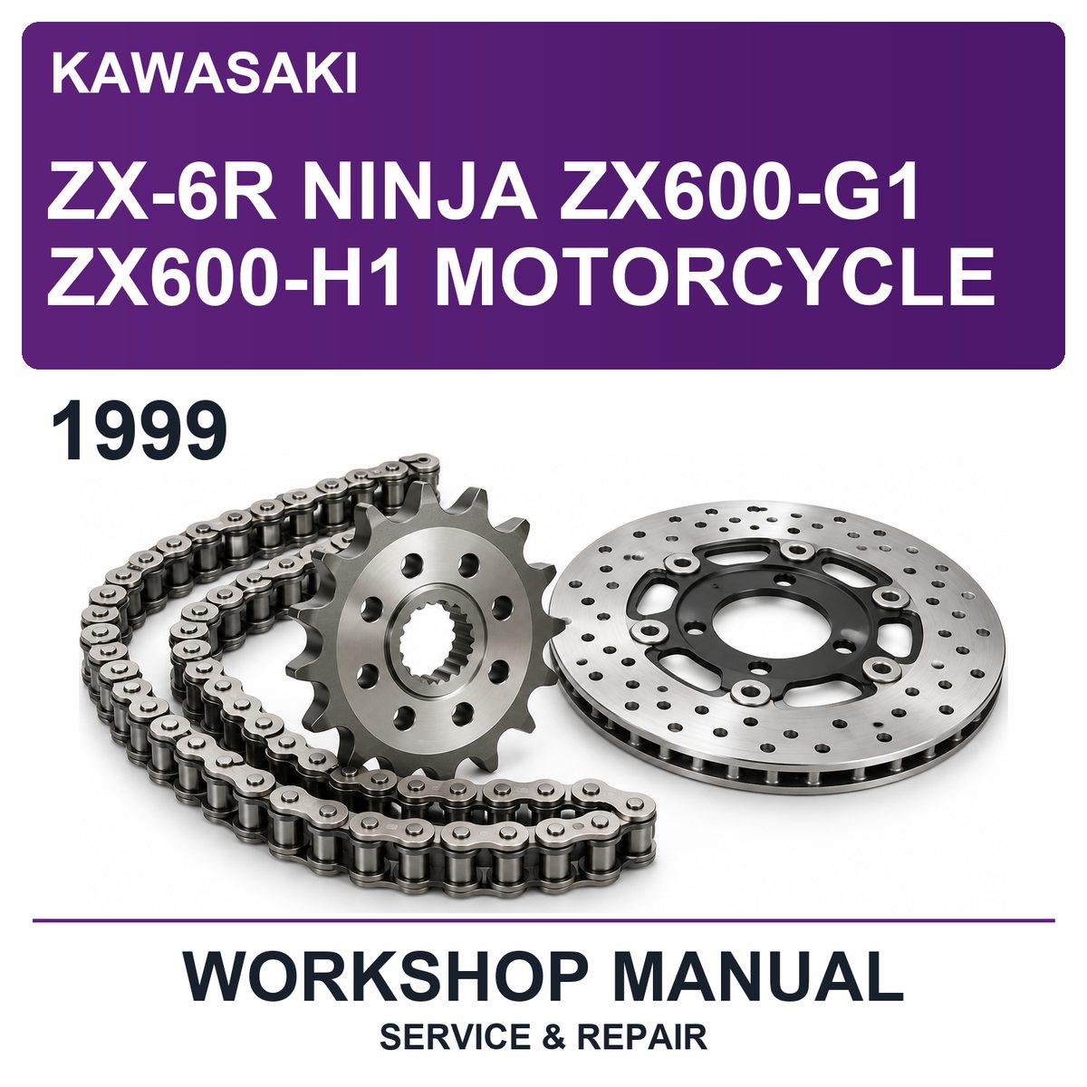 1999 Kawasaki ZX-6R Ninja ZX600-G1 ZX600-H1 Motorcycle Workshop Service & Repair Manual