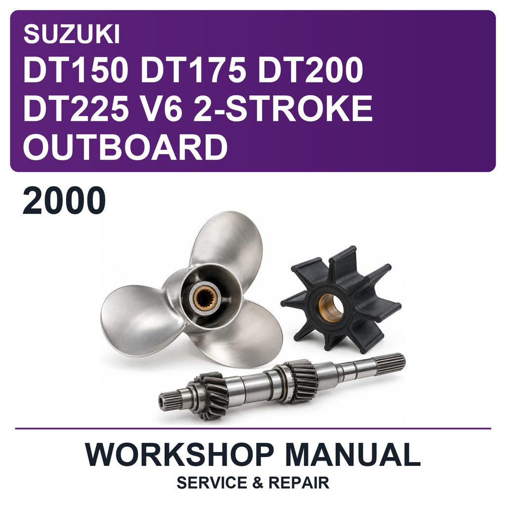 2000 Suzuki DT150 DT175 DT200 DT225 V6 2-Stroke Outboard Workshop Service & Repair Manual