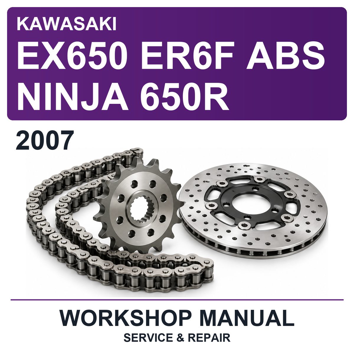 2007 Kawasaki EX650 ER6F ABS Ninja 650R Workshop Service & Repair Manual