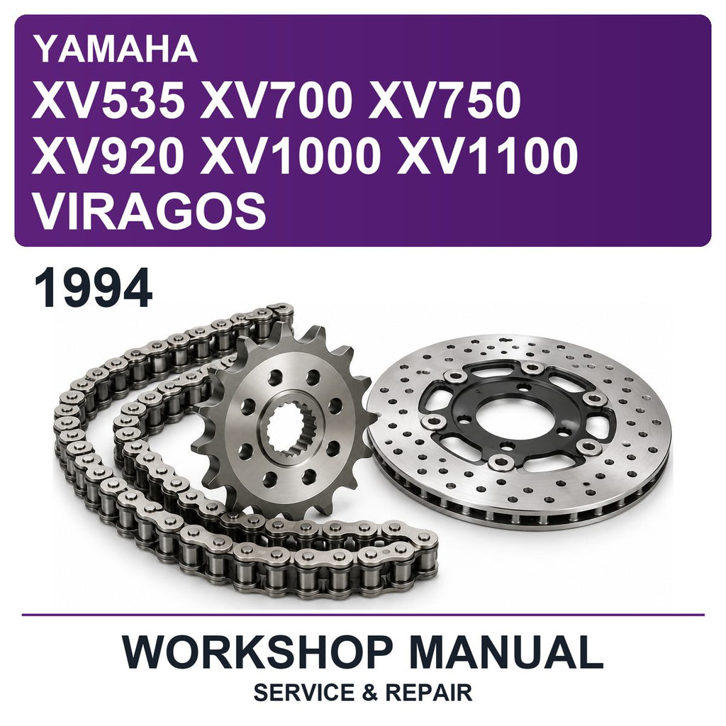 1994 Yamaha XV535 XV700 XV750 XV920 XV1000 XV1100 Viragos Workshop Service & Repair Manual