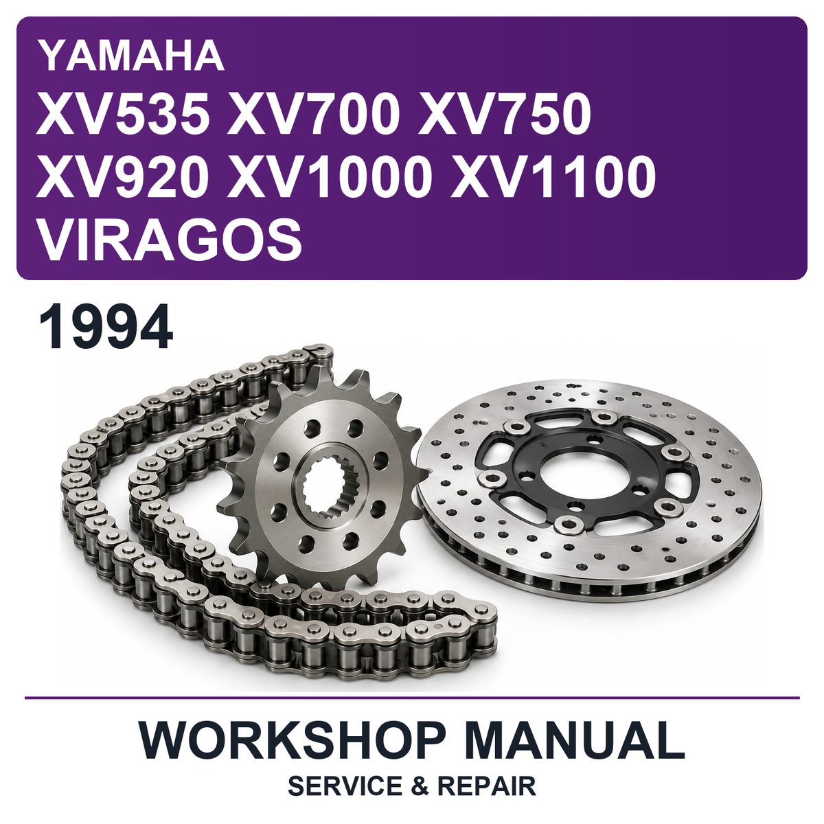 1994 Yamaha XV535 XV700 XV750 XV920 XV1000 XV1100 Viragos Workshop Service & Repair Manual