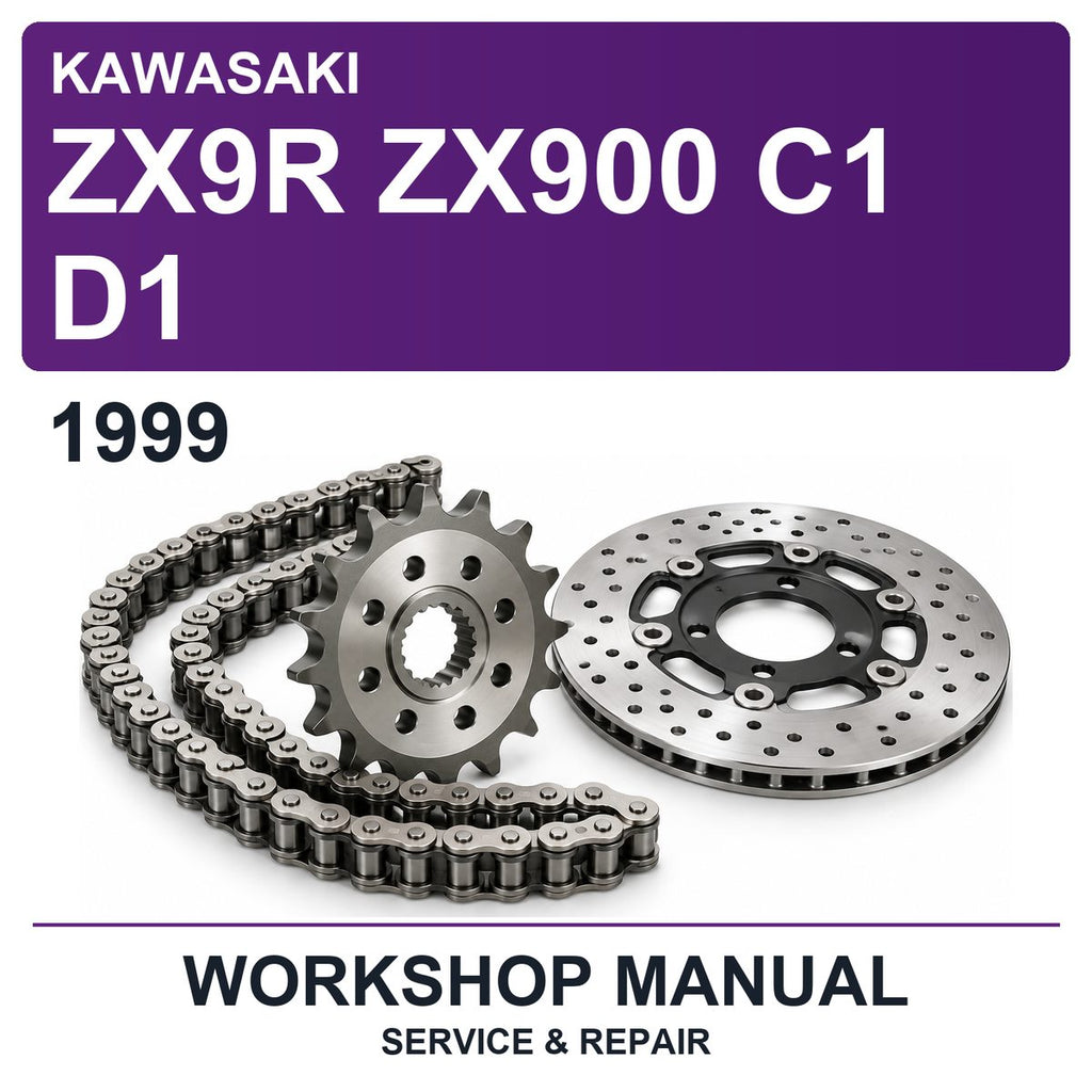 1999 Kawasaki ZX9R ZX900 C1 D1 Workshop Service & Repair Manual