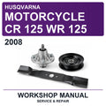 2008 Husqvarna Motorcycle CR 125 WR 125 Workshop Service & Repair Manual