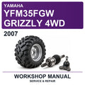 2007 Yamaha YFM35FGW Grizzly 4WD Workshop Service & Repair Manual
