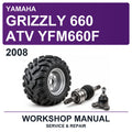 2008 Yamaha Grizzly 660 ATV YFM660F Workshop Service & Repair Manual