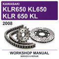 2008 Kawasaki KLR650 KL650 KLR 650 KL Workshop Service & Repair Manual