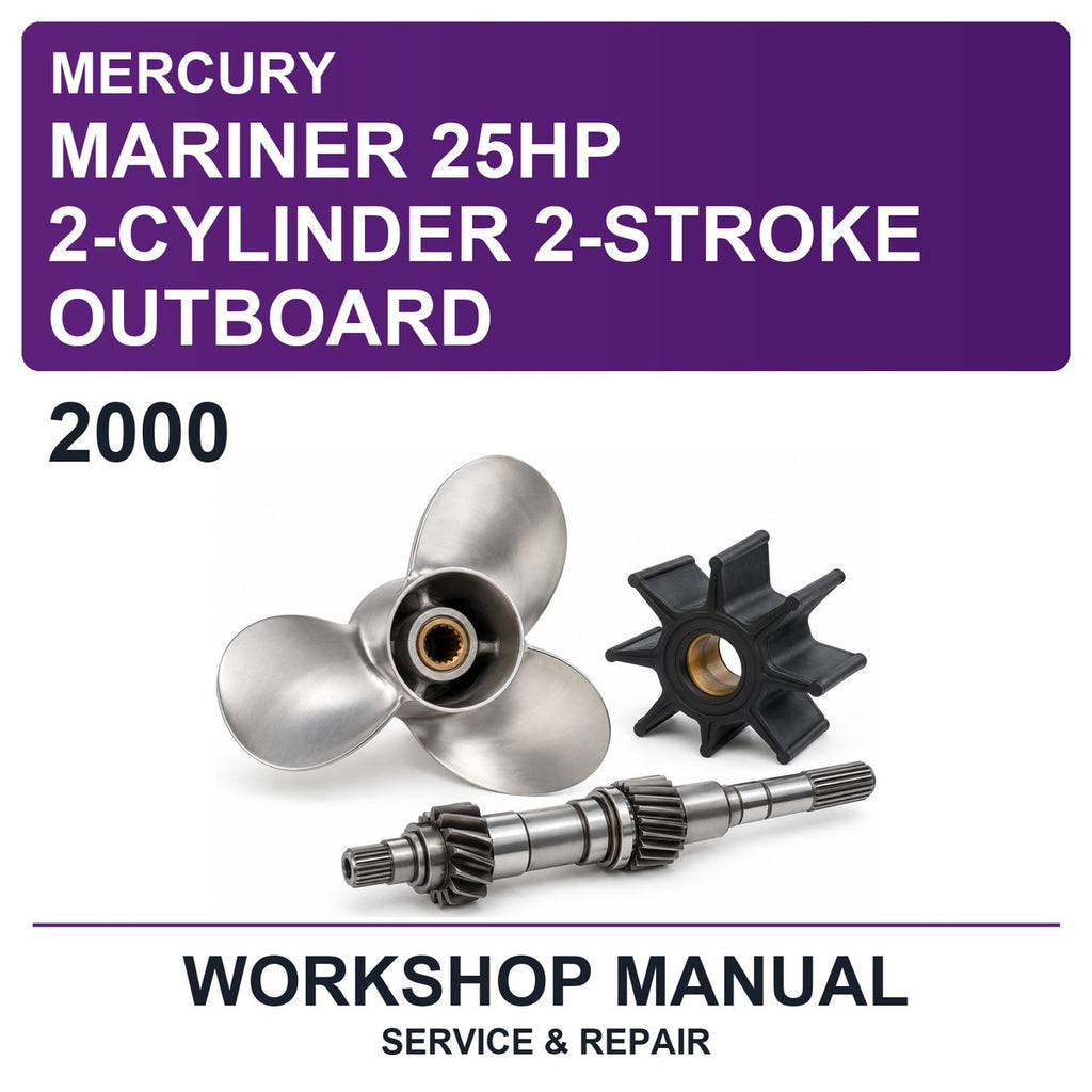 2000 Mercury Mariner 25HP 2-Cylinder 2-Stroke Outboard Workshop Service & Repair Manual
