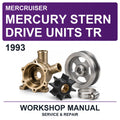 1993 Mercury Mercruiser Stern Drive Units TR Workshop Service & Repair Manual
