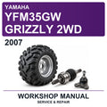 2007 Yamaha YFM35GW Grizzly 2WD Workshop Service & Repair Manual