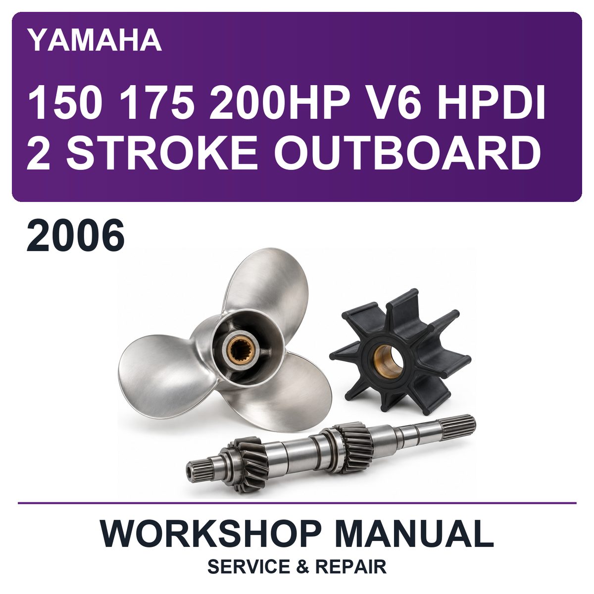 2006 Yamaha 150 175 200HP V6 Hpdi 2 Stroke Outboard Workshop Service & Repair Manual
