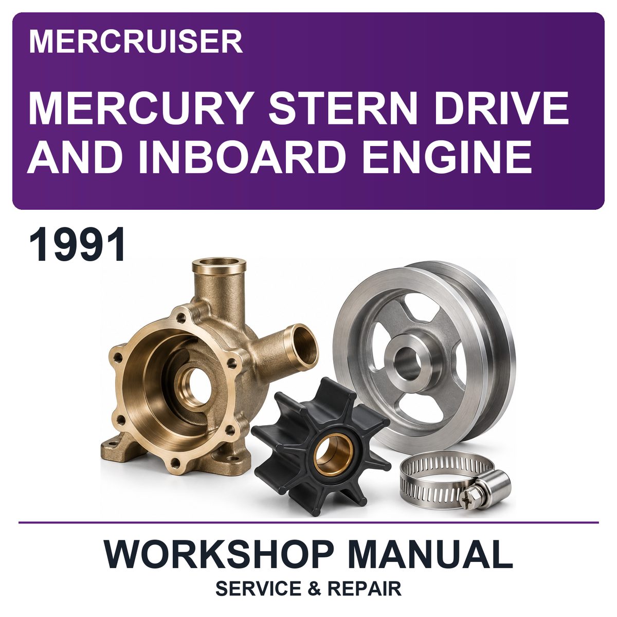 1991 Mercury Mercruiser Stern Drive And Inboard Engine Workshop Service & Repair Manual