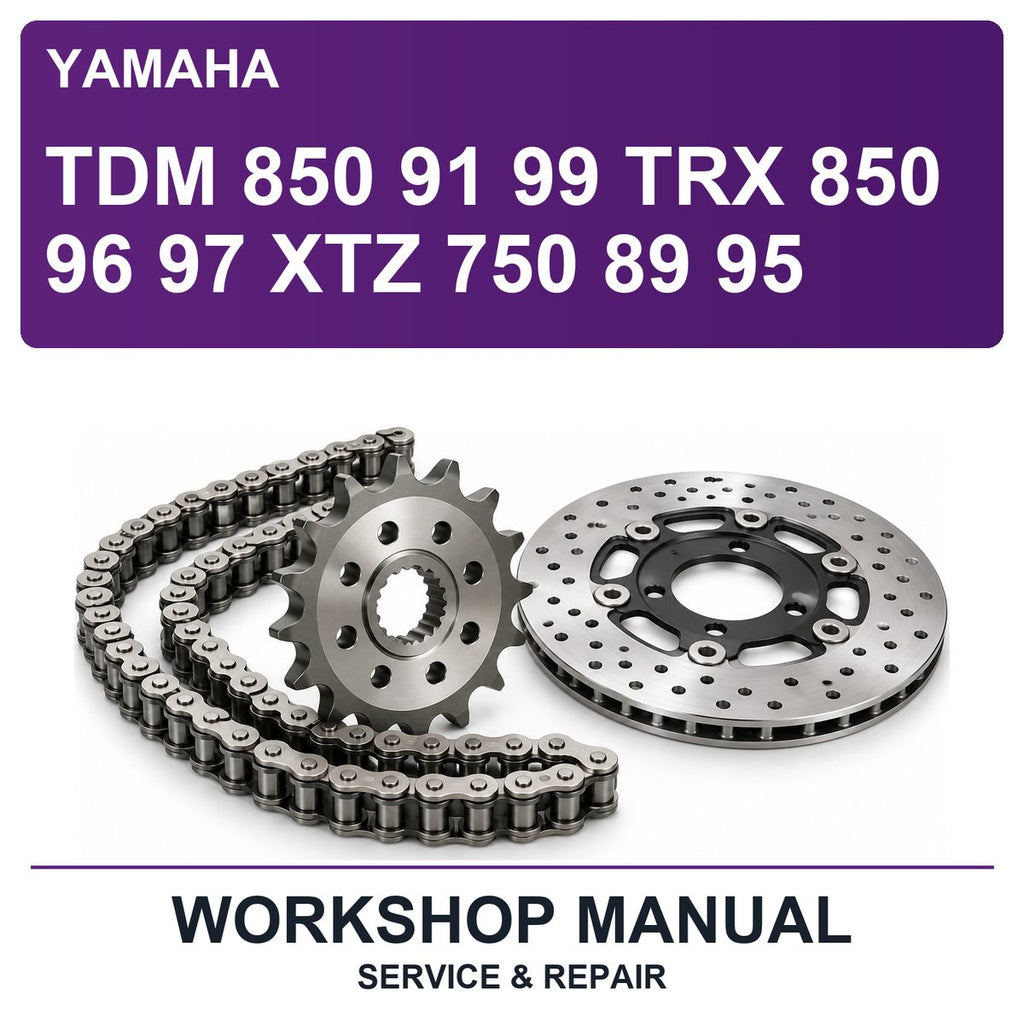 Yamaha Tdm 850 91 99 Trx 850 96 97 Xtz 750 89 95 Workshop Service & Repair Manual