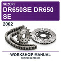 2002 Suzuki DR650SE DR650 Se Workshop Service & Repair Manual
