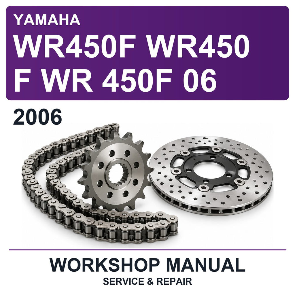 2006 Yamaha WR450F WR450 F WR 450F 06 Workshop Service & Repair Manual