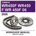 2006 Yamaha WR450F WR450 F WR 450F 06 Workshop Service & Repair Manual