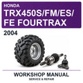 2004 Honda TRX450S/FM/ES/FE Fourtrax Workshop Service & Repair Manual