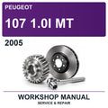 2005 Peugeot 107 1.0I MT Workshop Service & Repair Manual