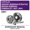 2001 Chrysler /dodge Sebring/stratus Sedan Sebring Cabriolet JR27 JR41 Workshop Service & Repair Manual