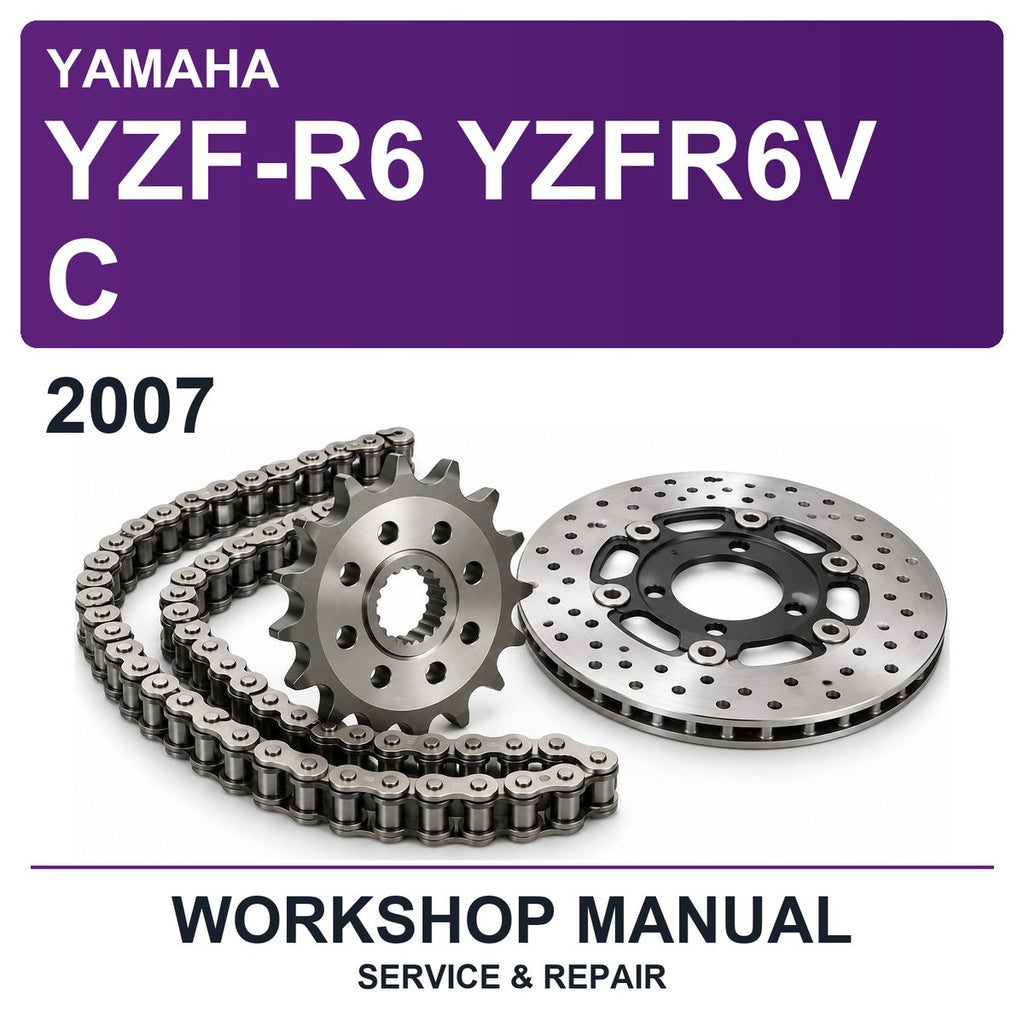 2007 Yamaha YZF-R6 YZFR6V C Workshop Service & Repair Manual