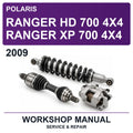 2009 Polaris Ranger HD 700 4X4 Ranger XP 700 4X4 Workshop Service & Repair Manual