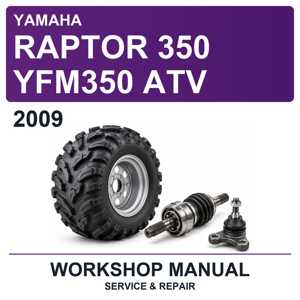2009 Yamaha Raptor 350 YFM350 ATV Workshop Service & Repair Manual