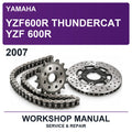 2007 Yamaha YZF600R Thundercat YZF 600R Workshop Service & Repair Manual