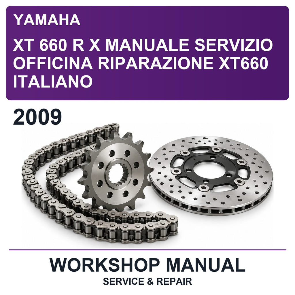 2009 Yamaha XT 660 R X Manuale Servizio Officina Riparazione XT660 Italiano Workshop Service & Repair Manual