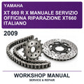 2009 Yamaha XT 660 R X Manuale Servizio Officina Riparazione XT660 Italiano Workshop Service & Repair Manual