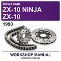 1990 Kawasaki ZX-10 Ninja ZX-10 Workshop Service & Repair Manual
