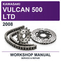 2008 Kawasaki Vulcan 500 LTD Workshop Service & Repair Manual