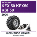 2006 Kawasaki KFX 50 KFX50 KSF50 Workshop Service & Repair Manual
