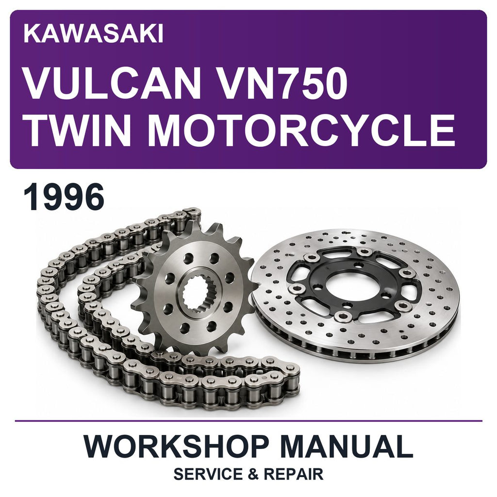 1996 Kawasaki Vulcan VN750 Twin Motorcycle Workshop Service & Repair Manual